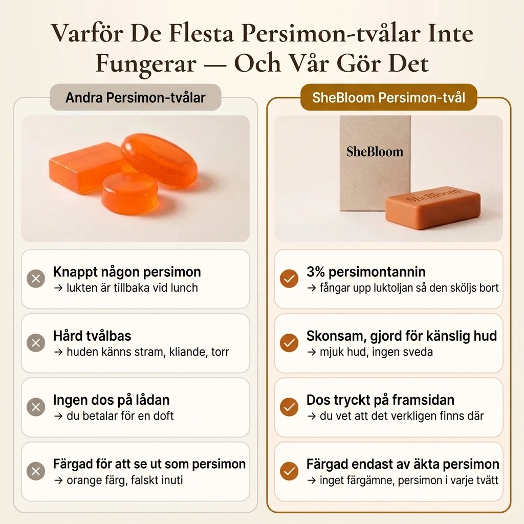 SheBloom® Persimontvål – Japansk tradition mot åldersdoft
